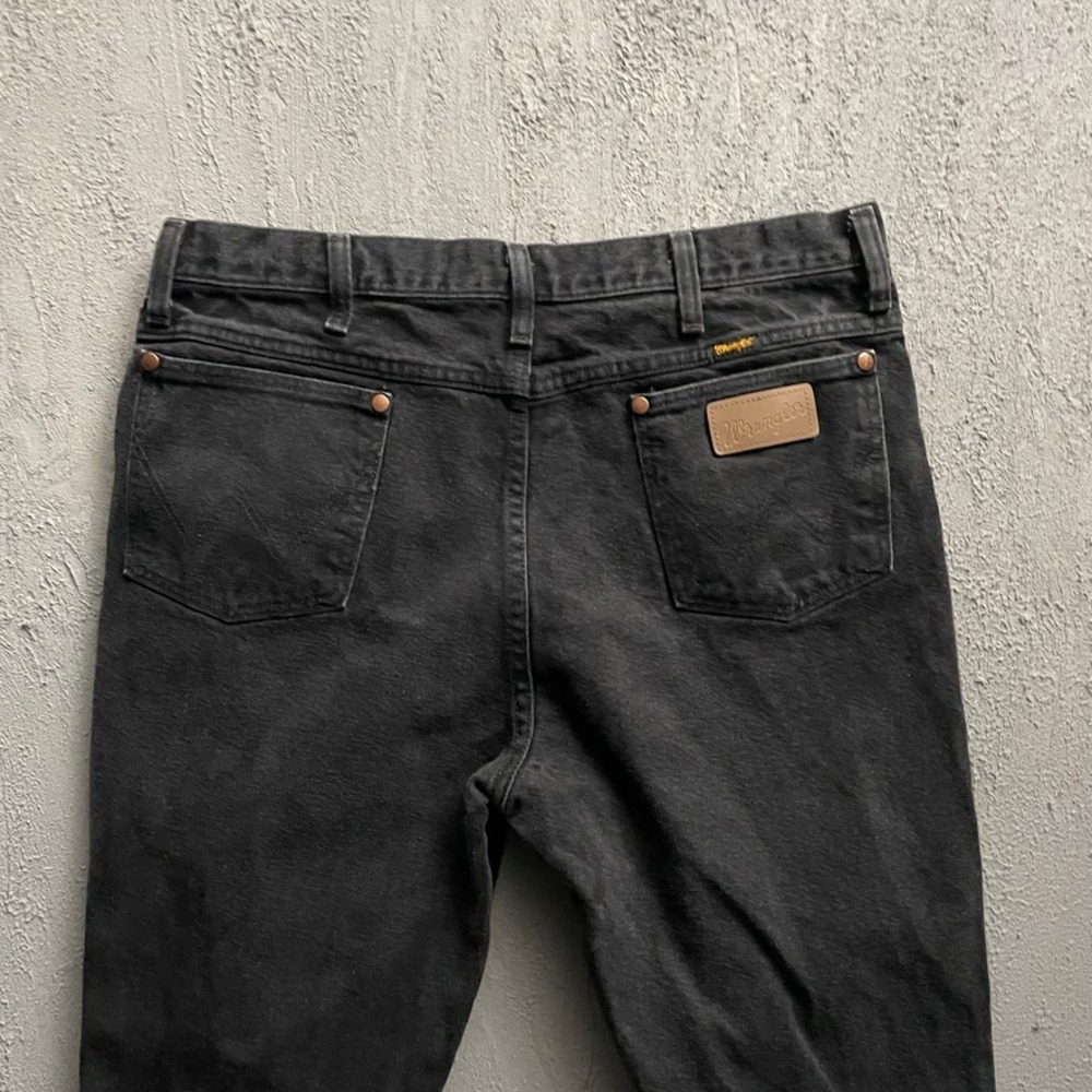 Vintage Wrangler Cowboy Cut Jeans Mens 34X33 Black Y2K Slim Fit